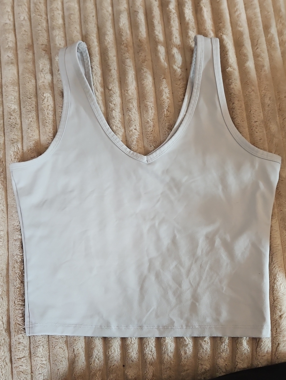 Hollister Light Gray V-Neck Crop Tank